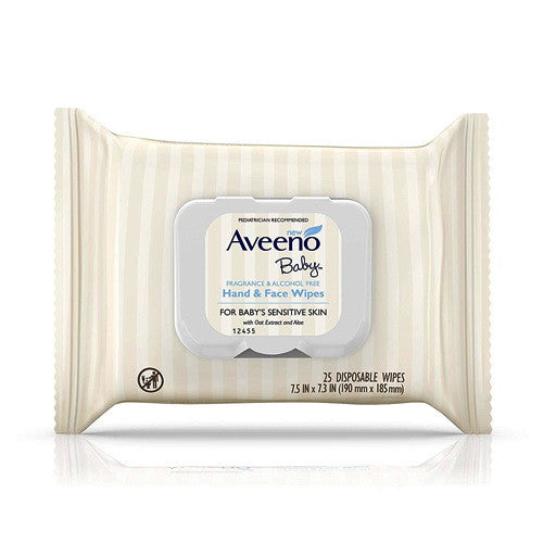 Aveeno Baby Sensitive Skin Baby Wipes, 25 Ea